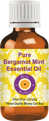 

Deve Herbes Pure Bergamot Mint Essential Oil 100ml (Mentha citrata) 100% Natural Therapeutic Grade Steam Distilled(100 ml)