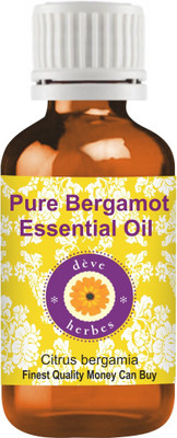 

Deve Herbes Pure Bergamot Essential Oil 100ml (Citrus bergamia) 100% Natural Therapeutic Grade Steam Distilled(100 ml)