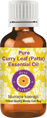 

Deve Herbes Pure Curry Leaf (Patta) Essential Oil (Murraya koenigii) 100% Natural Therapeutic Grade Steam Distilled(100 ml)
