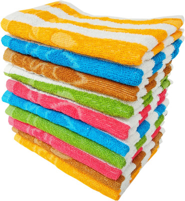 Space Fly Cotton 250 GSM Bath Towel Set(Pack of 10)