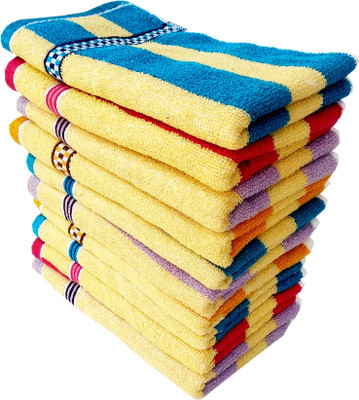Space Fly Cotton 300 GSM Hand Towel Set(Pack of 10)