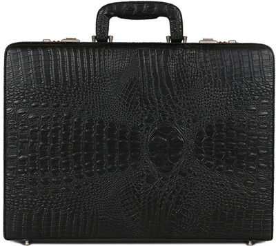 

Zordan Leather Leather Briefcase Bag Cum Office File Bag for Men Made in Faux Leather Medium Briefcase - For Men & Women(Black)
