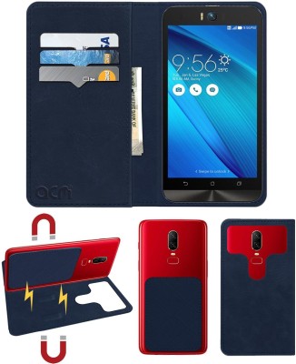 ACM Flip Cover for Asus Zenfone 4 Selfie(Blue, Cases with Holder, Pack of: 1)