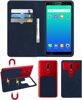 ACM Flip Cover for Micromax Canvas Infinity Pro(Blue, Cases with Holder, Pack of: 1)