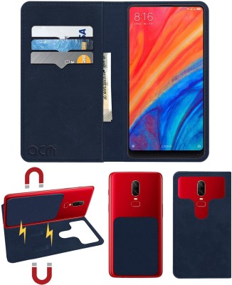 ACM Flip Cover for Mi Mix 2s(Blue, Cases with Holder, Pack of: 1)