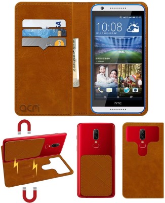 ACM Flip Cover for Htc Desire 820s(Gold, Cases with Holder, Pack of: 1)