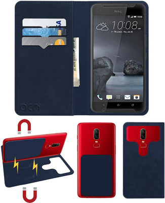 ACM Flip Cover for Htc One X9(Blue, Cases with Holder)