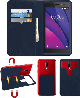ACM Flip Cover for Lava X38 4g(Blue, Cases with Holder, Pack of: 1)