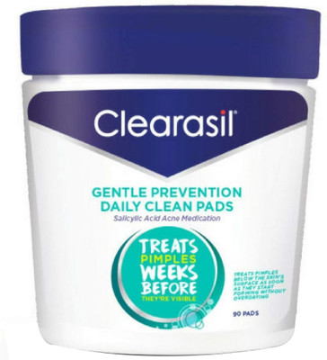 

Clearasil Daily Clear Acne Face Pore Cleansing Pads, Hydra-Blast Oil-Free Facial Pads, 90 ct(150 g)