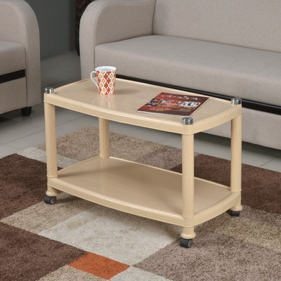 Nilkamal Centble 5 Plastic Coffee Table(Finish Color - Marble beige)