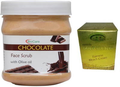 

Pink Root GOLD BLEACH 43G WITH BIOCARE CHOCOLATE FACE SCRUB 500G(Set of 2)