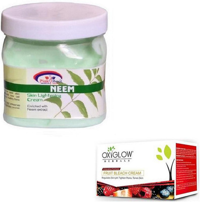 

Pink Root NEEM CREAM 500GM WITH OXYGLOW FRUIT BLEACH 50GM(Set of 2)