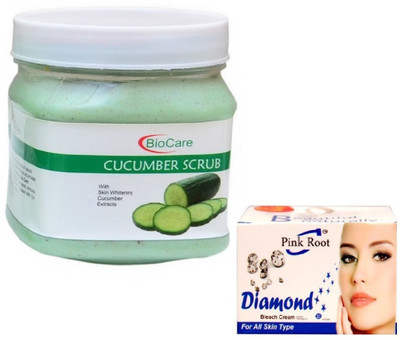 

Pink Root DIAMOND BLEACH 43G WITH CUCUMBER SCRUB 500GM(Set of 2)