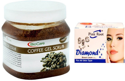

Pink Root DIAMOND BLEACH 43G WITH COFFEE GEL SCRUB 500GM(Set of 2)