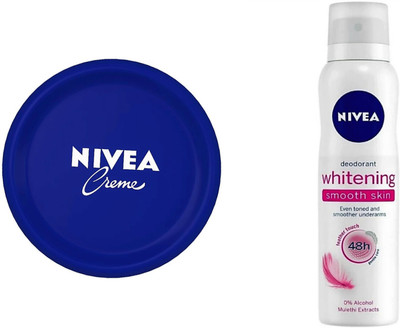 

Nivea Creme (100 ML) & Whitening smooth skin deo (150 ML)(Set of 2)