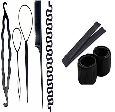 

S R Enterprises hair scale donut and diy kit use for women and girls [8pcs](Set of 8)