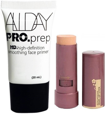 

tanvi27 NEW COMBO OF HIGH DEFINITION SMOOTH PRIMER WITH PAN STICK(Set of 2)