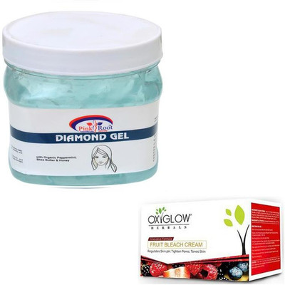 

Pink Root DIAMOND GEL 500GM WITH OXYGLOW FRUIT BLEACH 50GM(Set of 2)