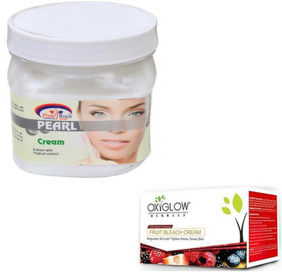 

Pink Root PEARL CREAM 500GM WITH OXYGLOW FRUIT BLEACH 50GM(Set of 2)