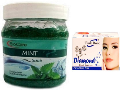 

Pink Root DIAMOND BLEACH 43G WITH MINT SCRUB 500GM(Set of 2)