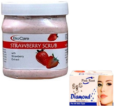 

Pink Root DIAMOND BLEACH 43G WITH STRAWBERRY SCRUB 500GM(Set of 2)