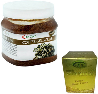 

Pink Root GOLD BLEACH 43G WITH BIOCARE COFFEE GEL SCRUB 500GM(Set of 2)