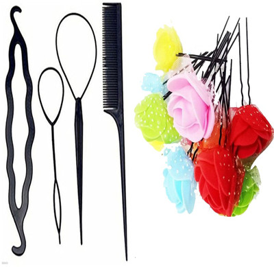 

S R Enterprises hair juda pins and diy kit tools [pack of 14pcs](Set of 14)