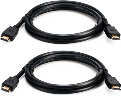 

RIVER FOX HIGH SPEED 1.5 METER HDMI CORD/CABLE (PACK OF 2) HDMI Cable(Compatible with HD DISPLAY, Black, Sync and Charge Cable)