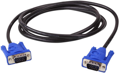 

MME High Resolution High Quality 15 PIN MALE TO MALE VGA CABLE Compatible FOR TV,COMPUTERS,PC,PROJECTORS (BLACK) VGA Cable(Compatible with COMPUTERS, PC, TV, LED, LCD, PROJECTORS, Black)
