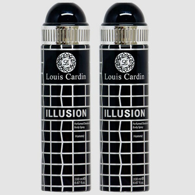 

Louis Cardin Illusion Homme Mens Perfumed Deodorant Body Spray Combo 200 Ml Deodorant Spray - For Men(200 ml, Pack of 2)