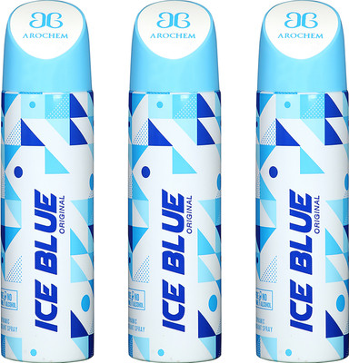 

AROCHEM ICE BLUE , ICE BLUE AND ICE BLUE DYNAMIC PURE ORIGINAL Deodorant Spray - For Men & Women(200 ml, Pack of 3)