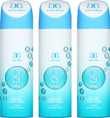 

AROCHEM H2O , H2O AND H2O DYNAMIC PURE ORIGINAL Deodorant Spray - For Men & Women(200 ml, Pack of 3)