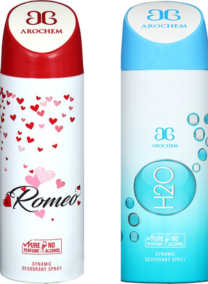 

AROCHEM ROMEO AND H2O DYNAMIC PURE Deodorant Spray - For Men & Women(200 ml, Pack of 2)