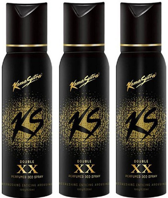 

KamaSutra DoubleXX Body Spray - For Men(360 ml, Pack of 3)