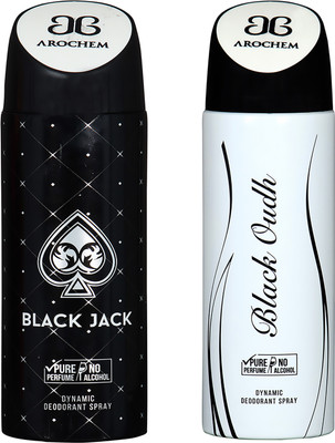 

AROCHEM BLACK JACK AND BLACK OUDH DYNAMIC PURE Deodorant Spray - For Men & Women(200 ml, Pack of 2)