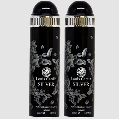 

Louis Cardin Silver Perfumed Deodorant Body Spray Homme for Mens Combo 200 Ml Deodorant Spray - For Men(200 ml, Pack of 2)