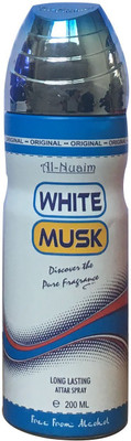 

Al Nuaim WHITE MUSK (PACK OF 2) Body Spray - For Men & Women(200 ml, Pack of 2)
