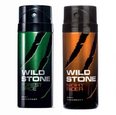 

Wild Stone Night Rider & Forest Spice Deodorant Spray - For Men(300 ml, Pack of 2)