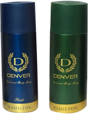 

Denver 1 PRIDE AND 1 GREEN (PACK OF 2) Deodorant Spray - For Men(165 ml, Pack of 2)