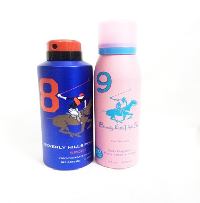 

Beverly Hills Polo Club 8 AND 9 Deodorant Spray - For Men & Women(325 ml, Pack of 2)