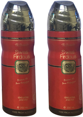 

Al Nuaim SWISS FIRDAUS (PACK OF 2) Body Spray - For Men & Women(200 ml, Pack of 2)
