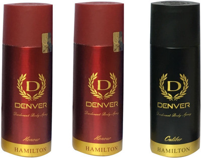 

Denver 2 HONOUR & 1 CALIBER (PACK OF 3) Deodorant Spray - For Men & Women(165 ml, Pack of 3)