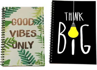 Macro Designer collection A5 Diary Unruled 100 Pages(Multicolor, Pack of 2)