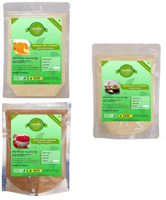

Fedele Orange Peel Mask+ Multani Mitti Face Pack + Rose Petals Herbal Powder For Skin- Combo Set of 3 (200Gm Each)(600 g)