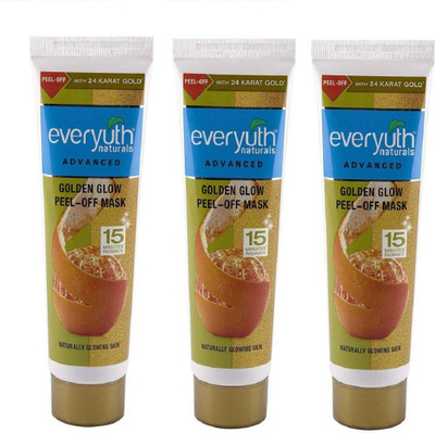 everyuth NATURALS Golden Glow Peel-Off Mask 90g X 3(270 ml)