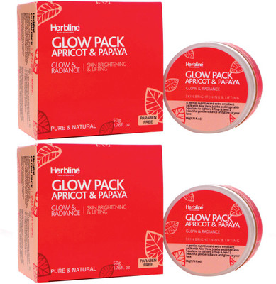 

Herbline Glow Pack Apricot & Papaya 50gm Pack Of-2(50 g)