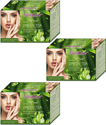 

NutriGlow Green Tea Facial Kit 55 g(Set of 3)