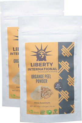 

LIBERTY INTERNATIONAL Organic Herbal Organic Orange Peel Powder For Skin Face Skin Whitening & Hair Conditioning (2 X 114 Gm ) B33(228 g)
