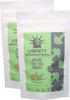

LIBERTY INTERNATIONAL Organic Herbal Aloe Vera Powder For Smooth Hairs & Soft Skin . Skin & Hair Care (2 X 114 Gm ) C42(228 g)