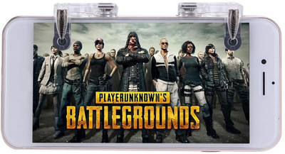 

CASADOMANI Best Quality T9 Phone Mobile Gaming Trigger Fire Buttons Handle for L1R1 Controller PUBG gamepad joystick Games for PUBG/Knives Out/Rules of Survival for All Smartphone Gaming Accessory Kit(Transparent, Silver, For Android, iOS)